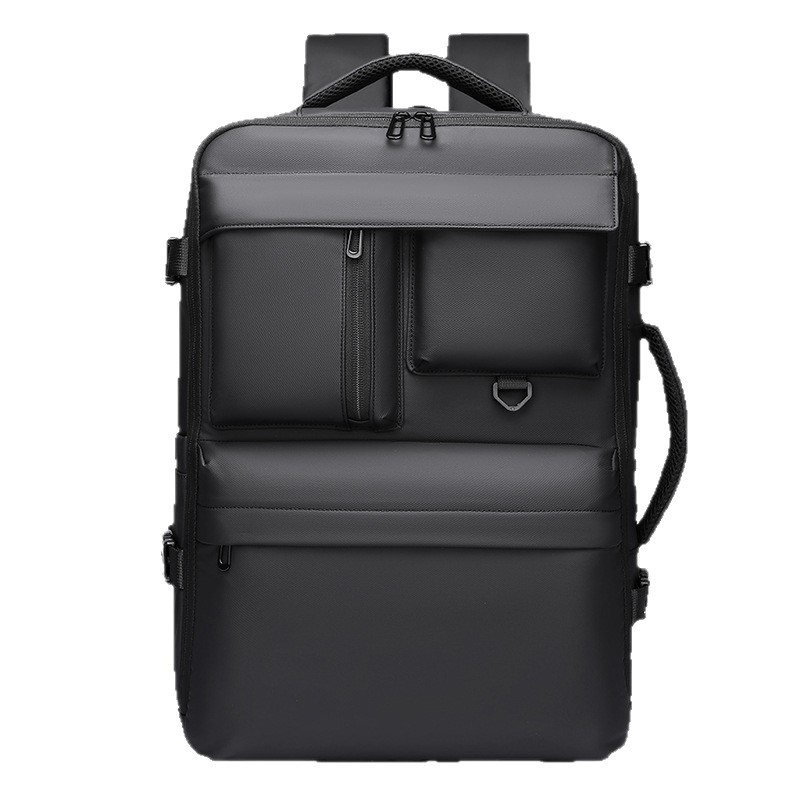 商务出行背包大容量双肩包行李包户外旅行出差通勤登机背包白底实物图