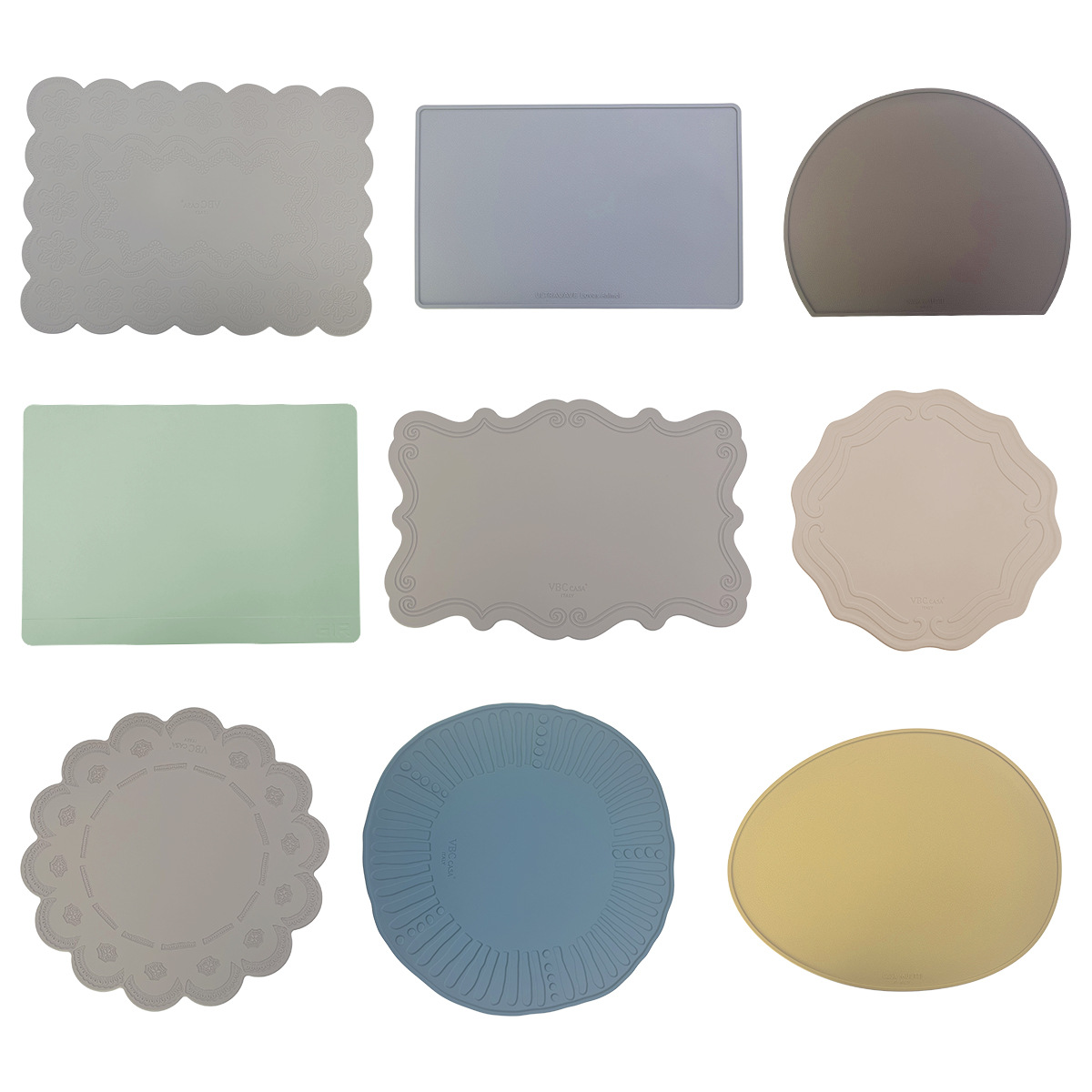 Silicone placemat factory offers free design and customization of molded tableware for solid-state oil pressure solid-to-liquid conversion production Item Picture