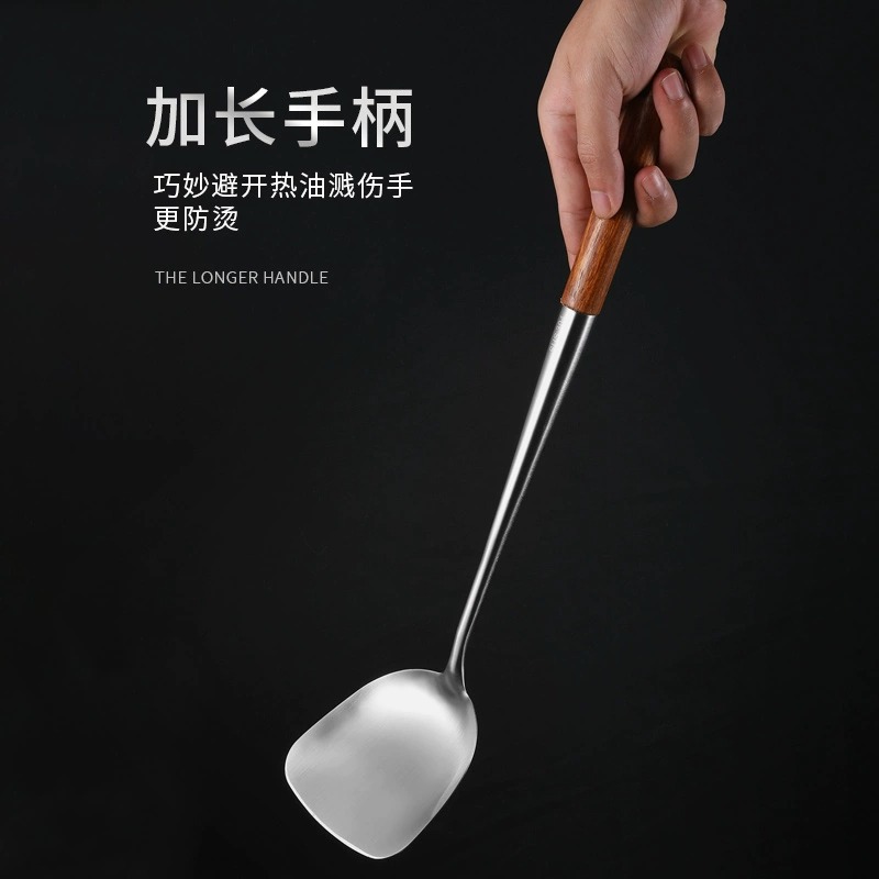 锅铲炒勺304不锈钢炒菜铲子长柄家用厨房厨具套装汤勺子厨师专用产品图