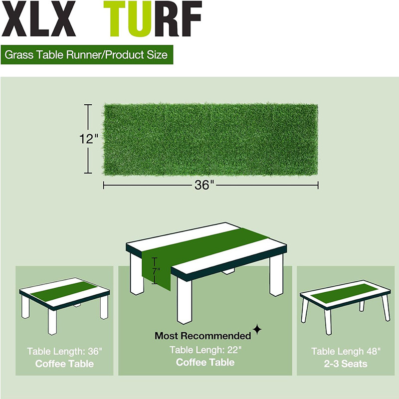 Amazon's best-selling artificial turf table flags, artificial turf placemats, desktop decorations, cross-border turf factory Specification image