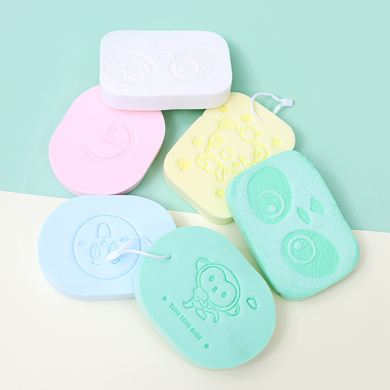 工厂定制加厚18T洗脸扑洗颜棉颜色随机洁面扑卸妆清洁亲肤PVA海绵细节图