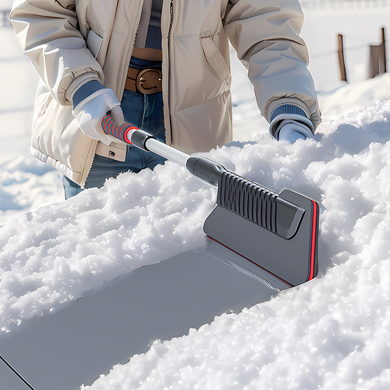 Detachable car snow shovel, multi-functional telescopic ice removal shovel, winter snow cleaning tool details Picture