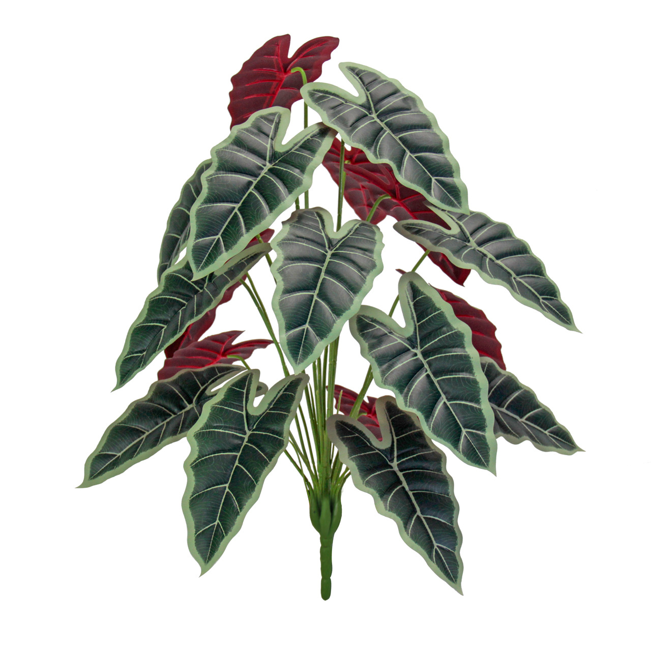 Artificial green plant 18-leaf lucky lily, plastic plant for living room, dining room, table, flowerpot decoration, outdoor garden landscaping Item Picture