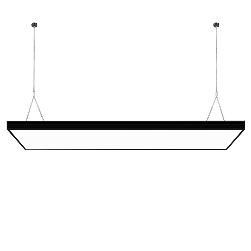 商用长条办公室吊线灯商场方通灯led吊线灯条形led长条灯办公灯白底实物图