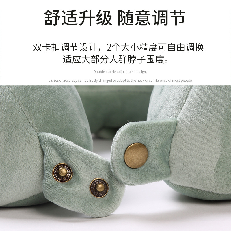 Thickened and enlarged PP cotton U-shaped pillow, upgraded hump travel pillow, composite sponge with softness, wholesale in stock U-shaped pillow Specification image