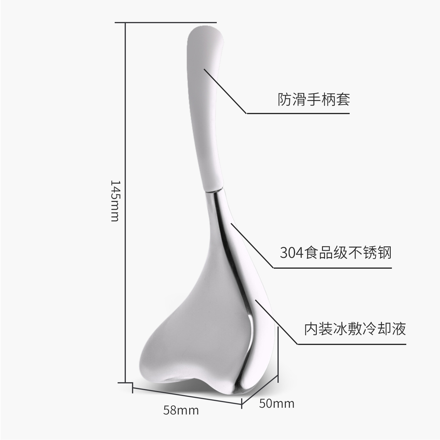 Amazon cross-border bestsellers: Mermaid ice packs, facial massages, beauty treatments, ice spoons, ice hammers, stainless steel ice wave balls details Picture