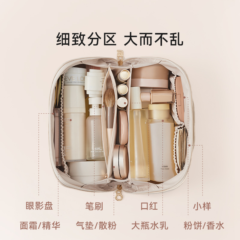 Light luxury style velvet makeup bag, storage bag, fabric toiletries and makeup bag Application Scenario