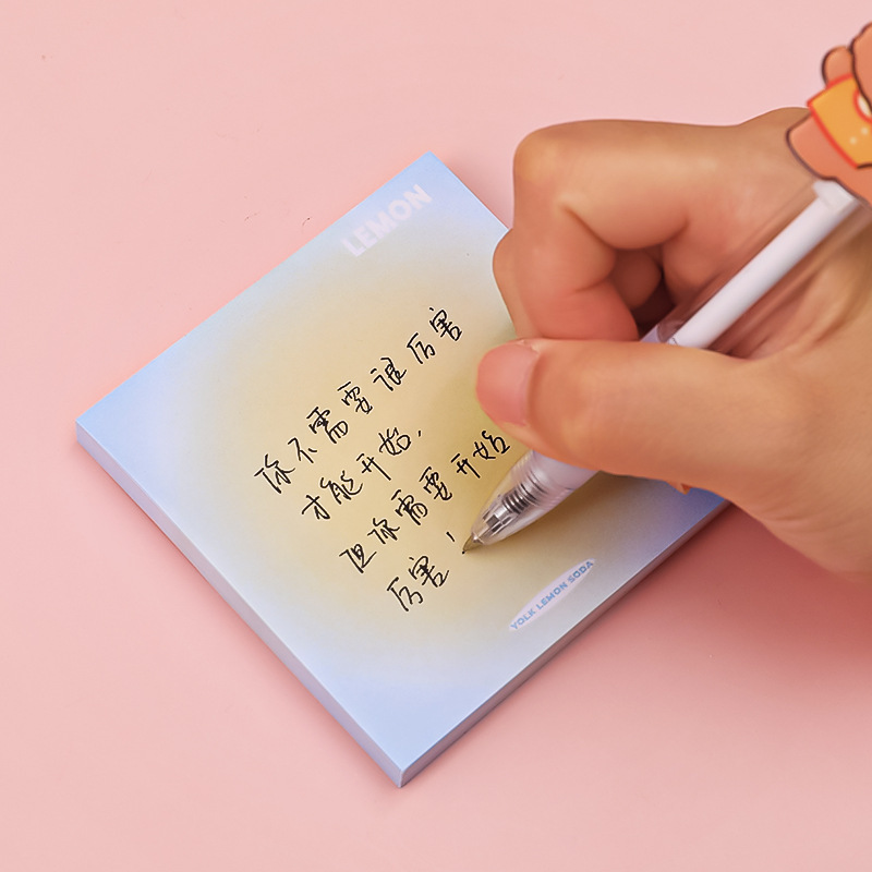Gradient color sticky note paper, student n times blush, gradient planner sticky note book, student planner halo sticky note paper Application Scenario