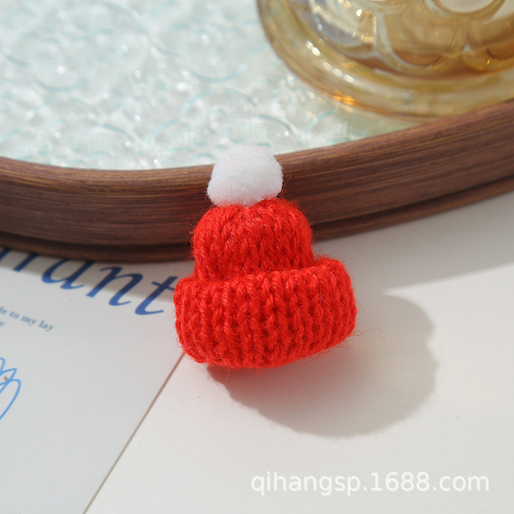 厂家直销迷你针织小帽子饰品 DIY手偶玩具配饰毛线帽装饰帽子批发细节图