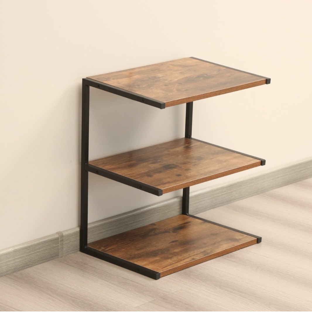 Coffee table, small table, simple modern corner Chinese square table, storage rack, small coffee table, home living room small coffee table Specification image