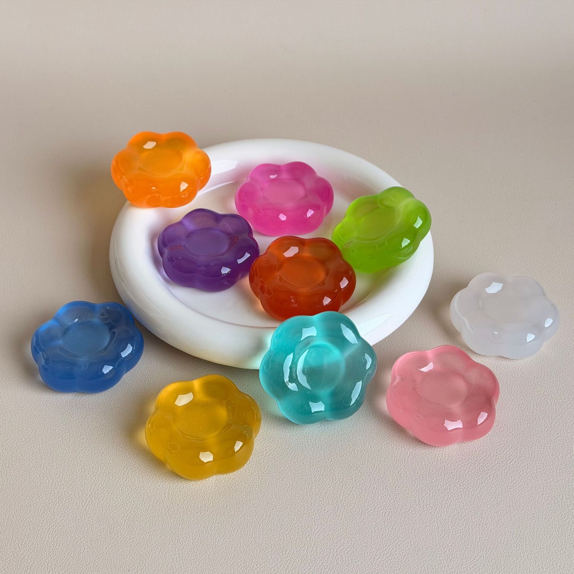 夜光转转乐底座 diy饰品树脂配件车摆件钥匙扣潮玩批发创意卡通盲