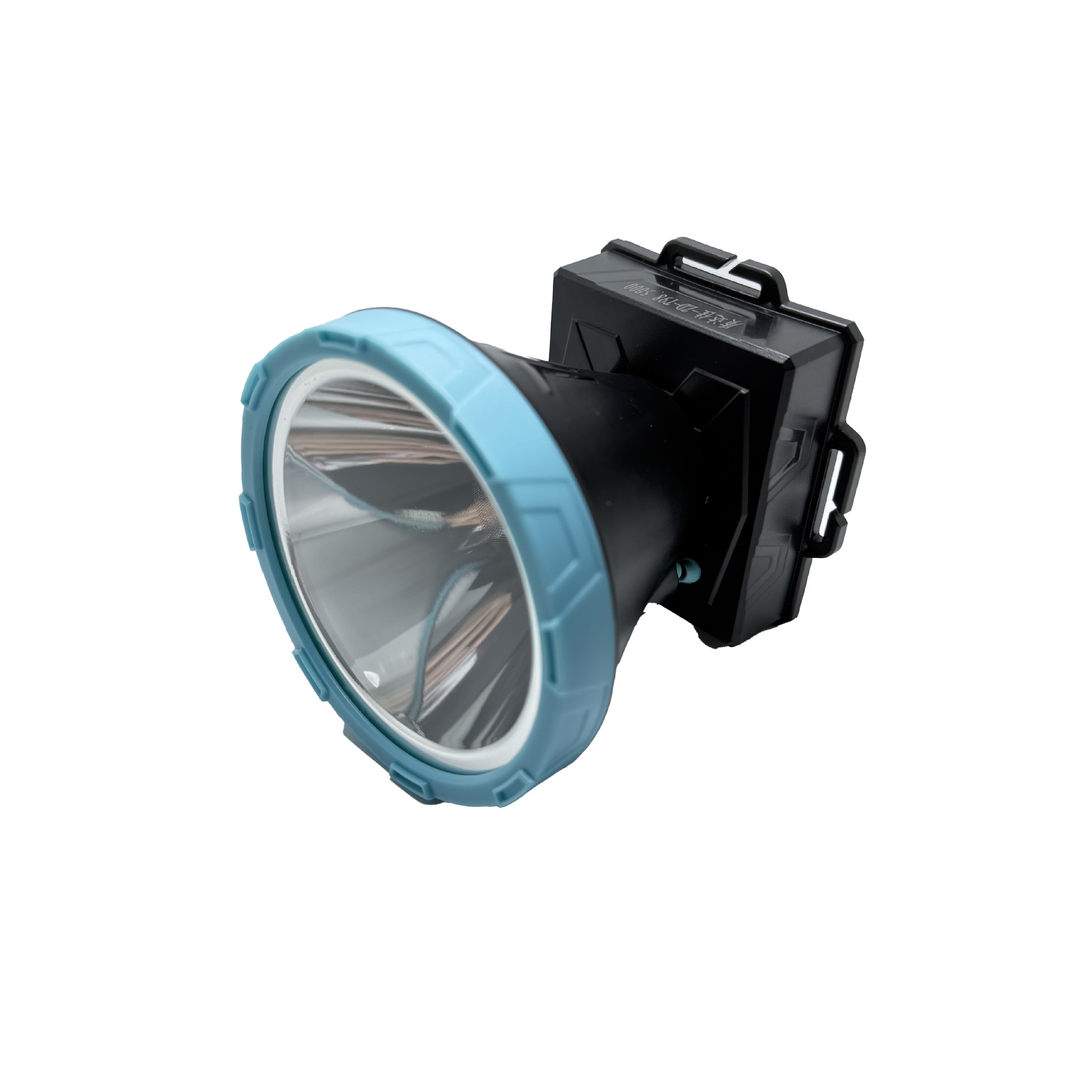 Type-c充电式电量显示强光锂电头灯大功率防水远射头戴式手电筒白底实物图