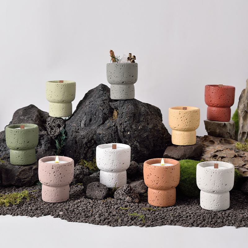 蜡烛杯蜡烛容器空杯香薰蜡烛杯浪漫香氛伴手礼物厂家直销创意水泥