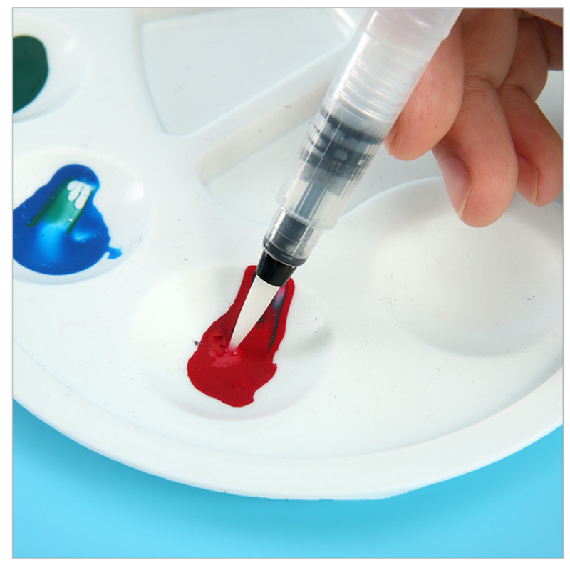 Cross-border best-selling watercolor pens, white soft-tipped brushes, creative calligraphy pens, soft brushes dipped in water for color adjustment, tap water brushes details Picture