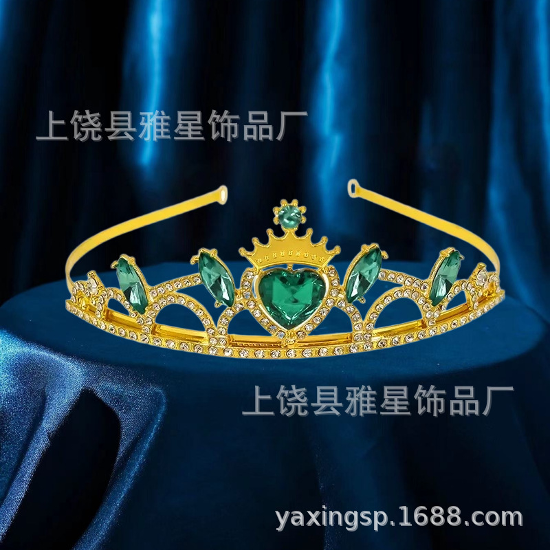 欧美式新娘皇冠水滴水晶发冠项链公主王冠生日婚礼水晶奢华大皇冠