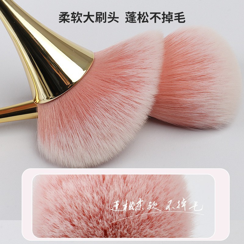 Little Waist makeup brush, large loose brush, soft bristle blush brush, rose gold highball cup makeup brush, beauty tools Specification image