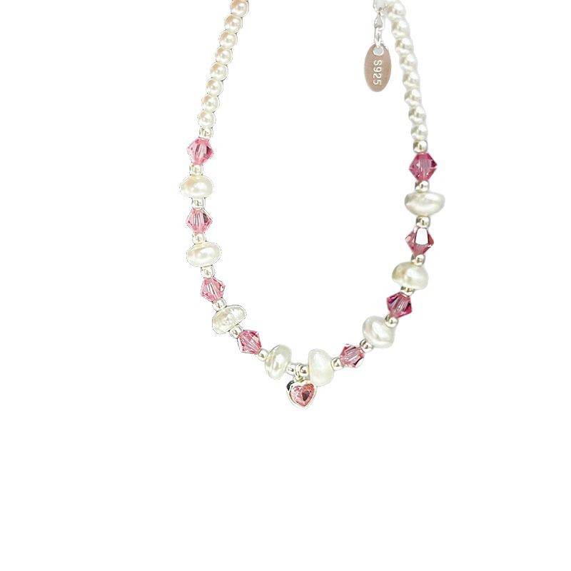 项链/珍珠/鳄鱼皮项链/天然石项链/珍珠项链白底实物图