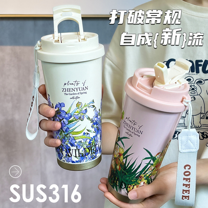 Wholesale of large-capacity insulated cups, 316 stainless steel coffee cups with high appearance standards, smart temperature-displaying portable small insulated water cups Application Scenario