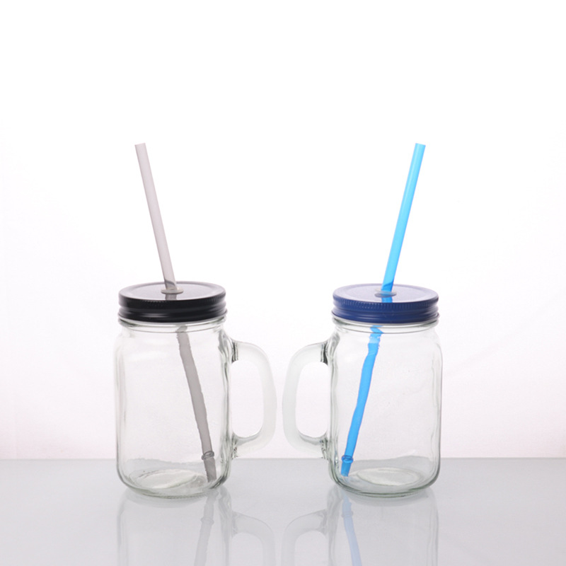 Wholesale of glass handle cups, Amazon Mason cups with straws, glass water cups, Mason cans, rooster cups, one-piece consignment Application Scenario