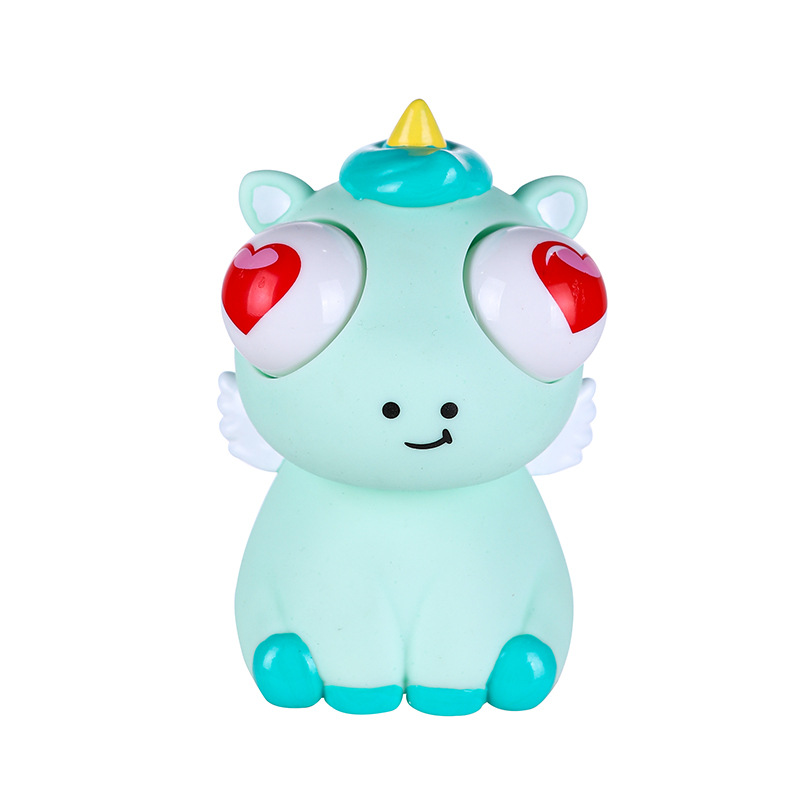 Creative eye-popping angel, unicorn horse, Year of the Horse mascot, Douyin's hit stress-relieving toy, Squeeze Squeeze and Stare Item Picture