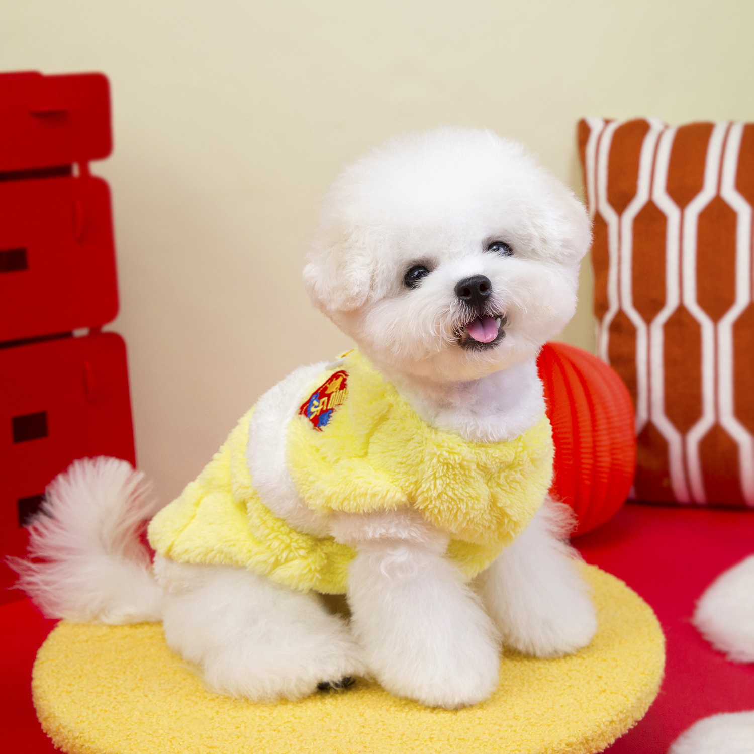 Pet clothing, dog clothes, autumn and winter fleece, festive outfits, new pet New Year clothing, 25 festive two-leg fleece Specification image