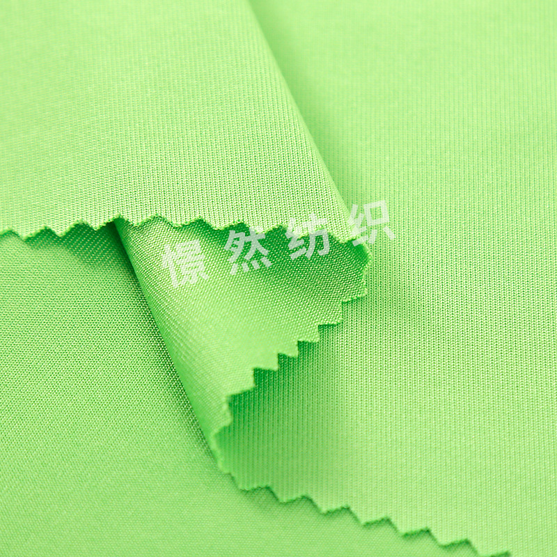 100D牛奶丝拉架四面弹力布180克涤氨汗布速干T恤运动服复合里布产品图