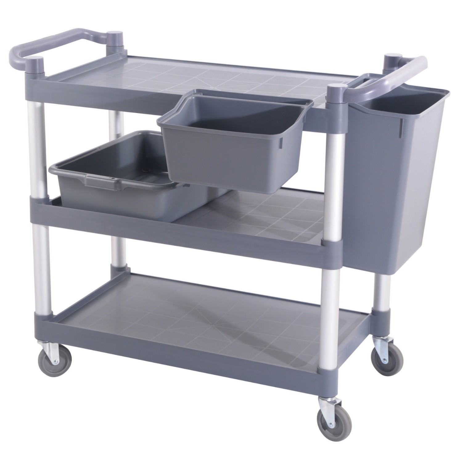 Three-layer plastic food collection cart, hotel food delivery cart, restaurant commercial trolley, restaurant mobile serving cart, beverage cart Item Picture