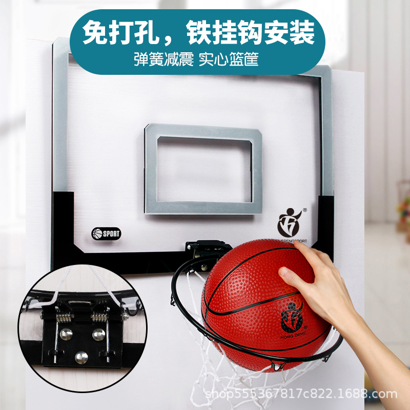 Wall-mounted basketball stand, children's outdoor wall-mounted basketball hoop, home kindergarten training basketball shooting stand details Picture