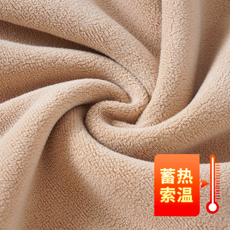 Men's thermal underwear set, winter thickened with fleece, mid-collar, cold-proof, middle-aged and elderly thermal underwear and long Johns, women's thermal underwear set Specification image