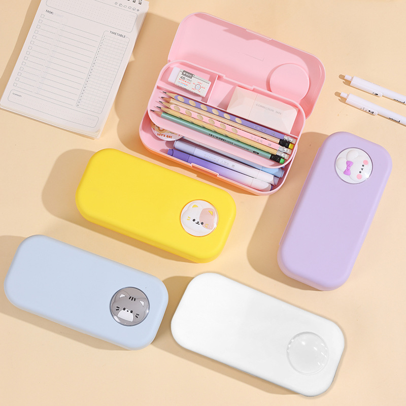 大容量文具盒男孩小学生礼物铅笔盒diy笔袋女质量好多功能笔盒