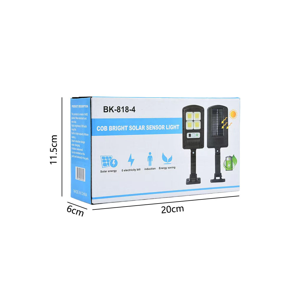 Luz solar del sensor COB con control remoto luz solar impermeable luz de villa luz exterior del patio luz de calle Specification image