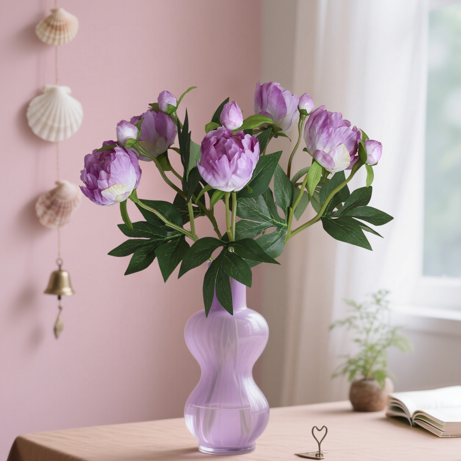 仿真花DIY发饰配件/仿真花/5朵塑膠花/假花/假花批发细节图