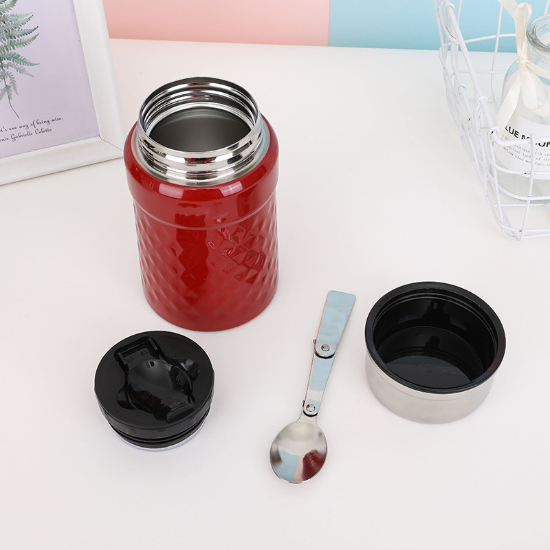Factory direct supply of vacuum insulated lunch boxes for the inner and outer 304 stainless steel steam pot, portable wholesale Specification image