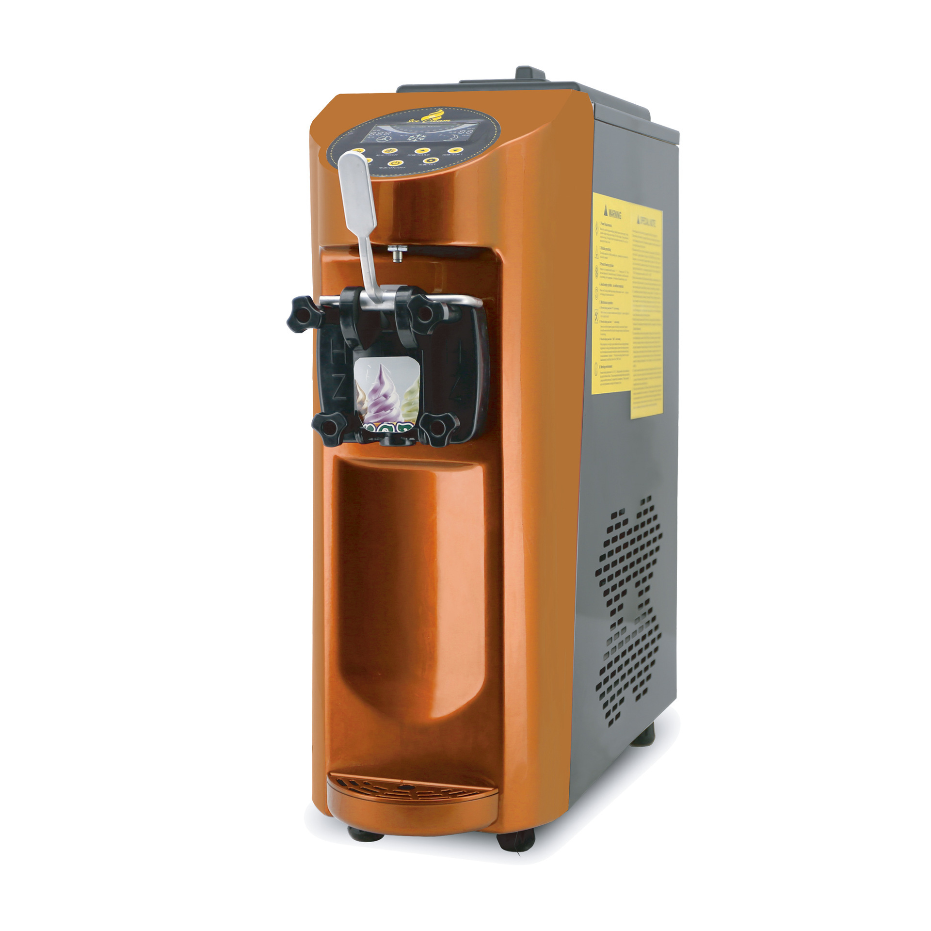 Commercial three-color soft ice cream machine, fully automatic ice cream machine, milk tea shop, dessert shop, ice cone machine equipment manufacturer direct sales Specification image