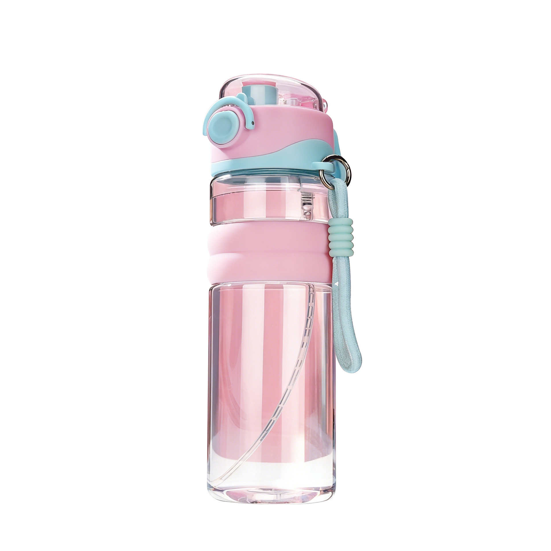 Summer spray water cup, large outdoor capacity, portable with a rope, portable cup, plastic water cup for cooling off during exercise Item Picture