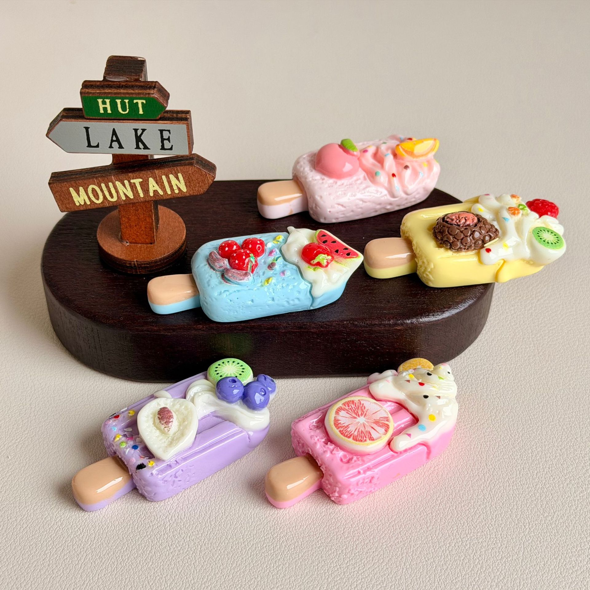 彩色冰棒模型雪糕棒冰格制冰模冰淇淋高脚不锈钢硅胶模具纹理冰淇淋杯