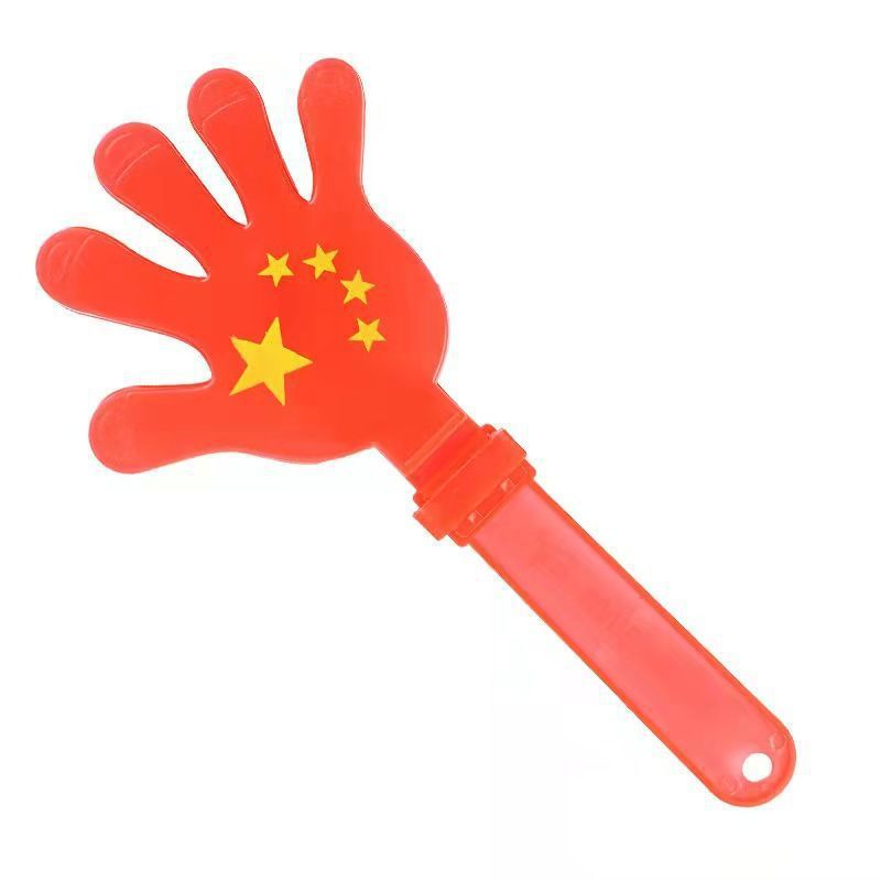 拍手器手拍掌国庆十一五星红旗鼓掌发光手掌拍气氛运动会道具红色白底实物图