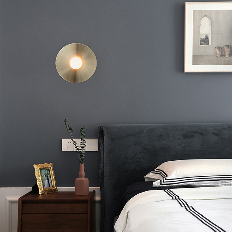 床头壁灯卧室现代简约轻奢入户玄关灯客厅电视背景墙装饰极简壁灯