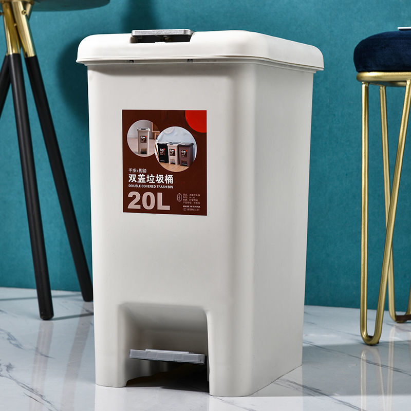 New foot-operated household trash can, large household foot-operated trash can with lid, hand-pressed living room trash can wholesale Application Scenario