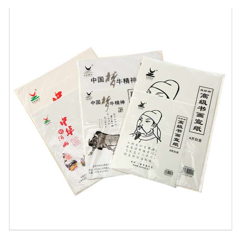 Factory direct sales of raw Xuan paper, semi-raw and semi-cooked Xuan paper, 4K and 8K thick calligraphy practice paper wholesale, special raw Xuan paper for traditional Chinese painting Item Picture