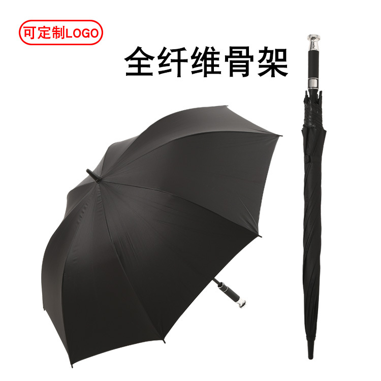 Long-handled automatic black rubber golf, Rolls-Royce, Audi, Mercedes-Benz, Bentley advertising umbrella, fixed umbrella details Picture