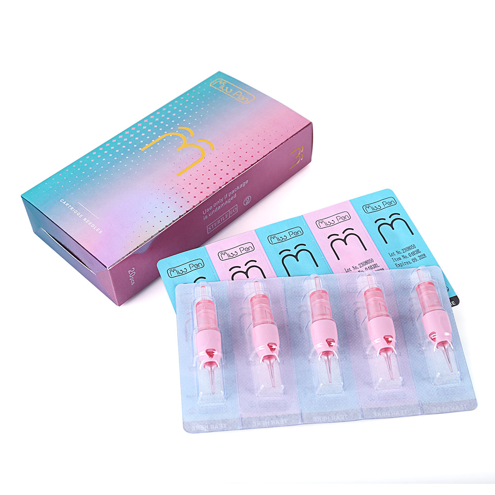 shanilak  新款粉色纹眉纹绣多功能一体针 20支/盒 纹身纹眉器材纹身针批发