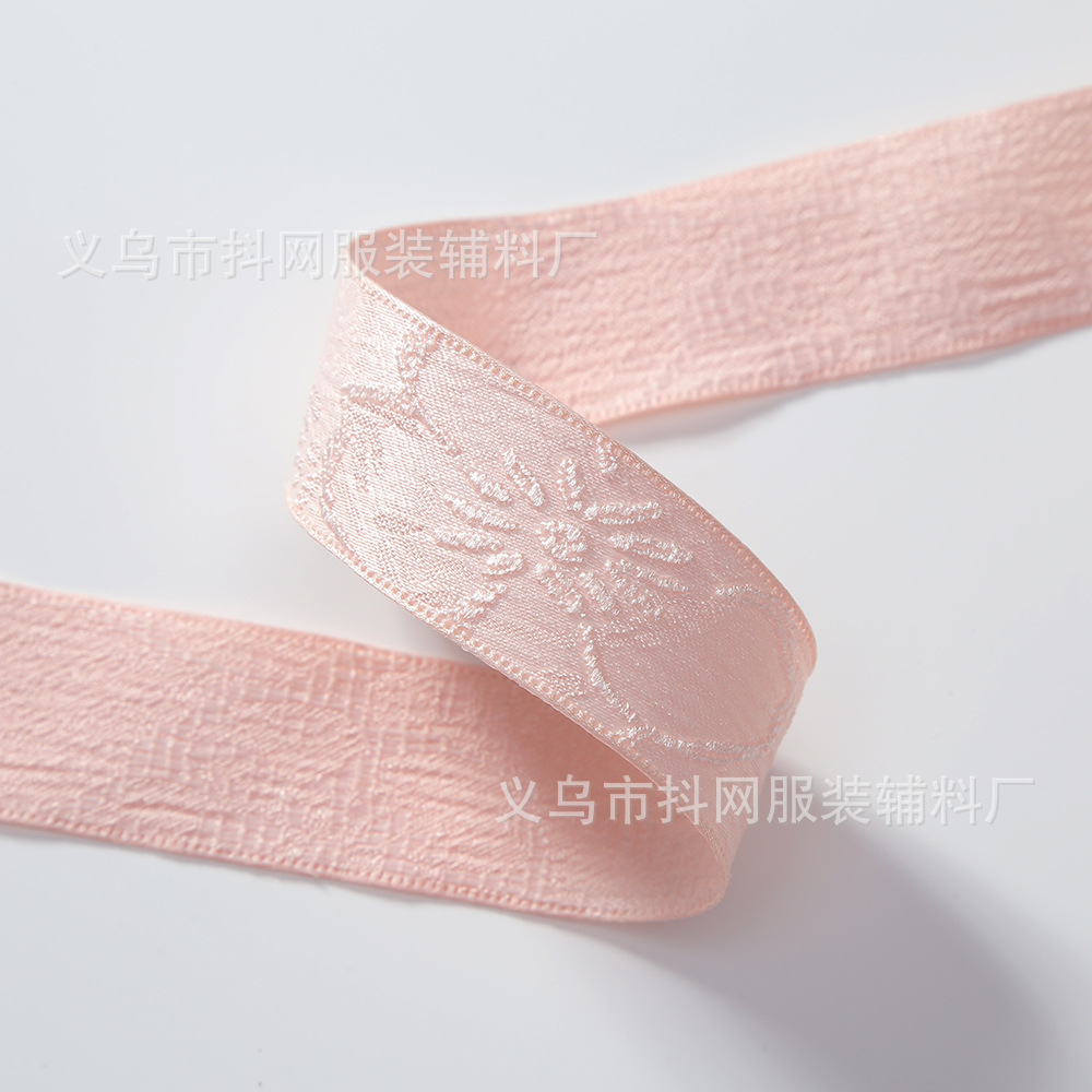 Wholesale of 2.5cm double-sided ribbon printed ribbon handcrafted DIY decorative bow accessories, flower gift box edge straps Specification image