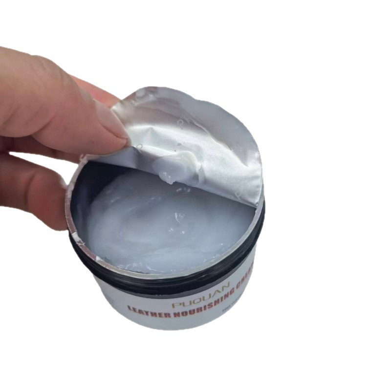 Fashionable denim fabric leather shoe polish care cream, lanolin triangular label PU rope leather care products Item Picture