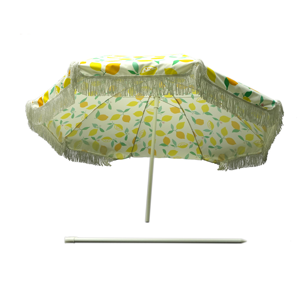 跨境遮阳大伞沙滩海滩伞摆摊伞庭院花园伞太阳流苏户外广告伞定制细节图