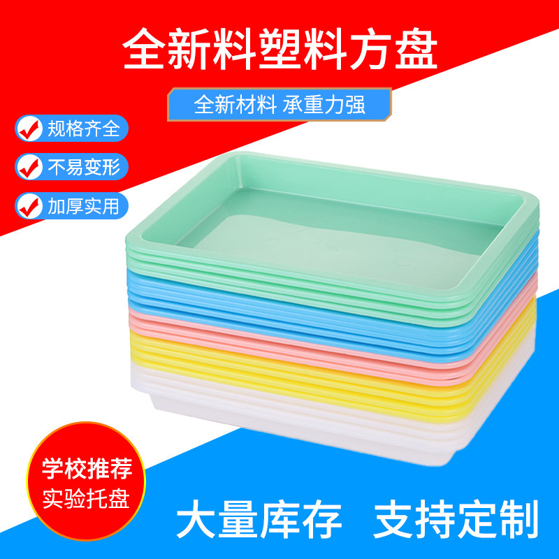 A5塑料盘PP材质长方形托盘浮水画水托盘幼儿园操作盘科学实验教具