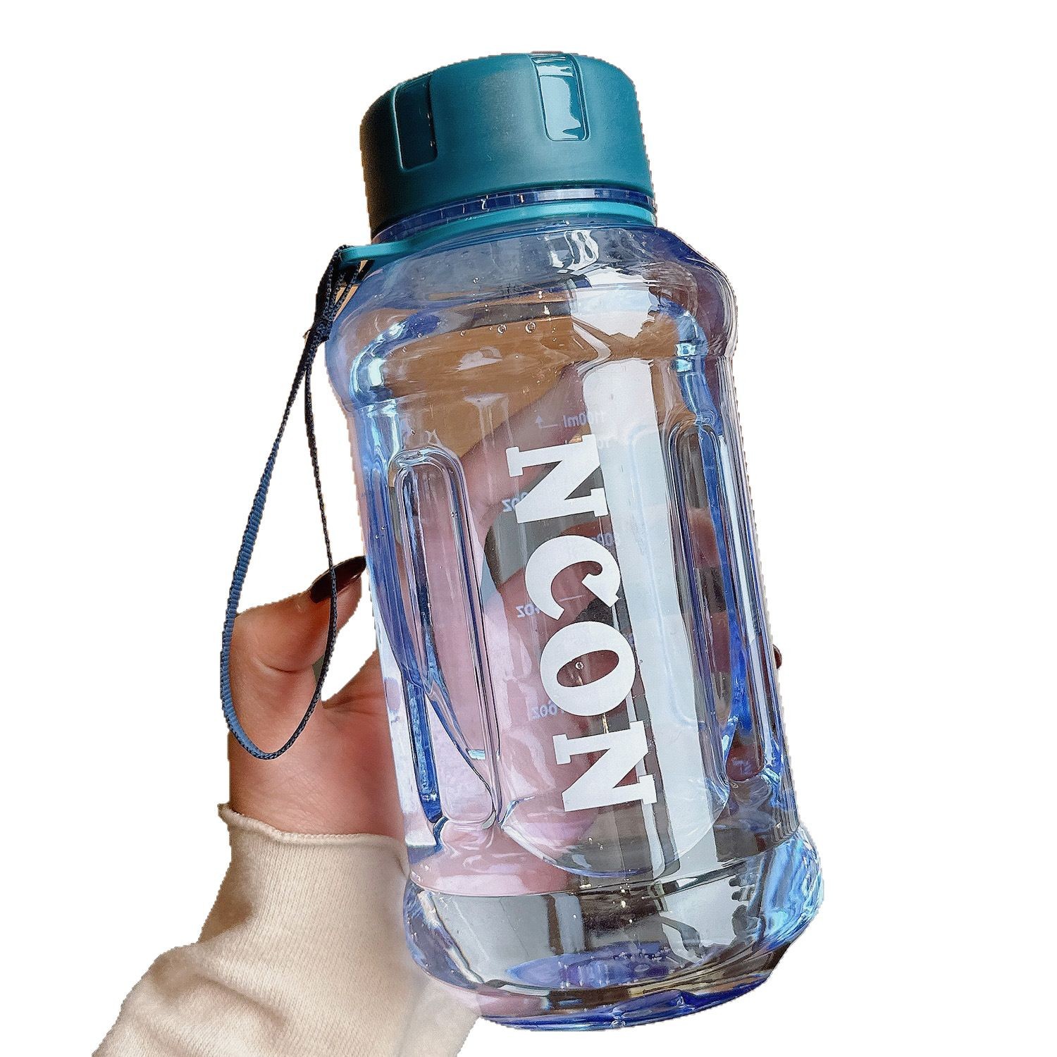 Simple large-capacity plastic cup, high-temperature resistant, shockproof, high-appearance-level water cup, portable car-mounted portable cup, sports water bottle Item Picture