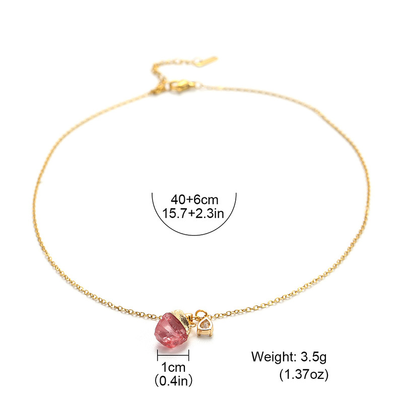 Amazon cross-border best-selling natural crystal rough stone irregular jewelry necklaces, fashionable and elegant oval, light luxury French style Application Scenario