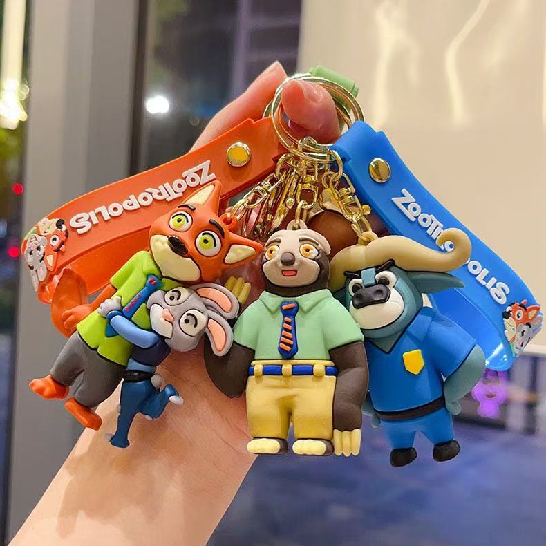 Zootopia keychain pendant, Fox Nick Judy key pendant, bag key chain pendant details Picture