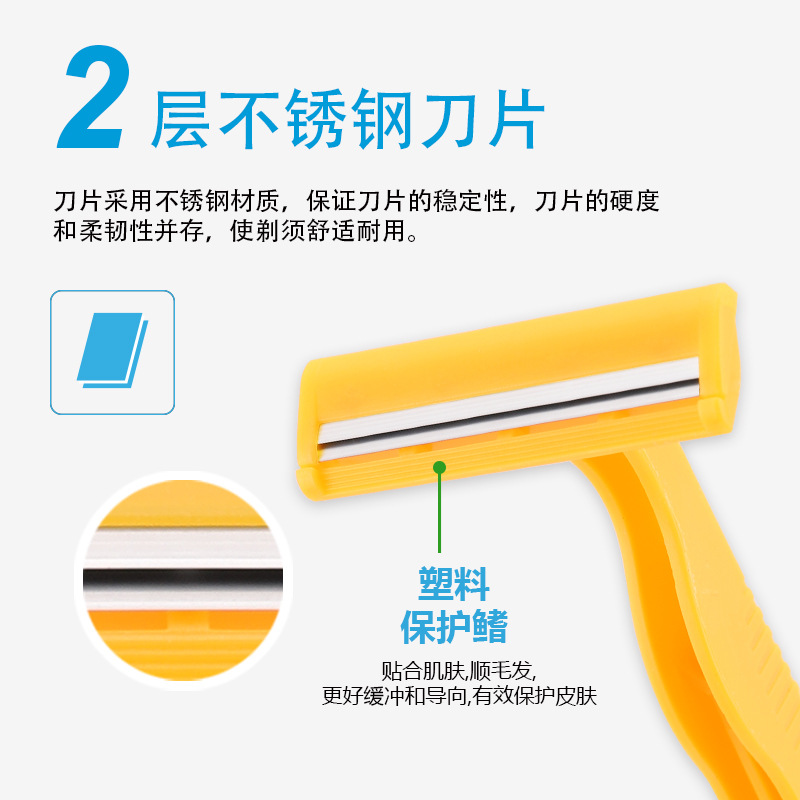 Disposable razor Pearl Max Double-layer lubricated blade razor Full-body hair removal knife Manual shaving knife details Picture